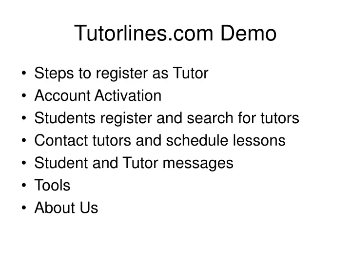 tutorlines com demo