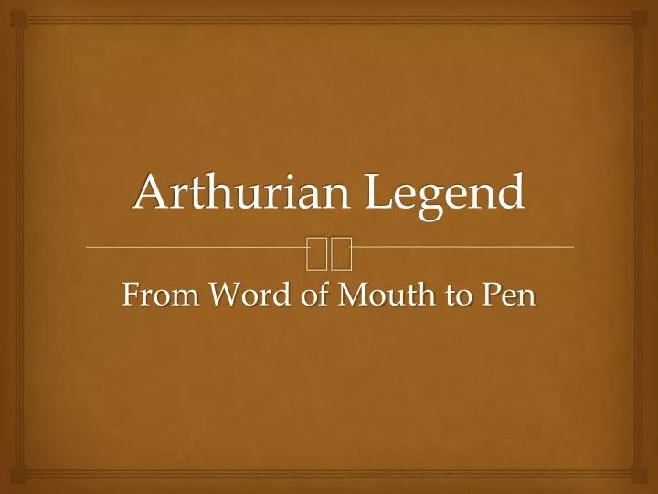 arthurian legend