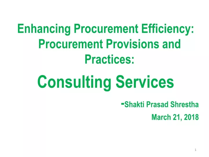 enhancing procurement efficiency procurement
