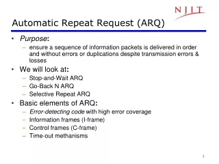 Automatic Repeat Request (ARQ)