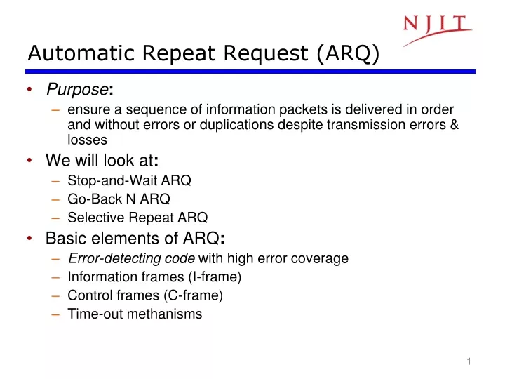 automatic repeat request arq