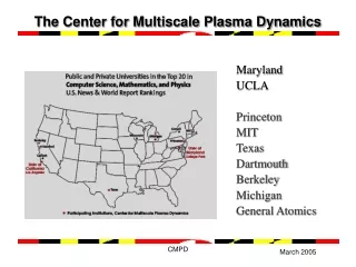 The Center for Multiscale Plasma Dynamics