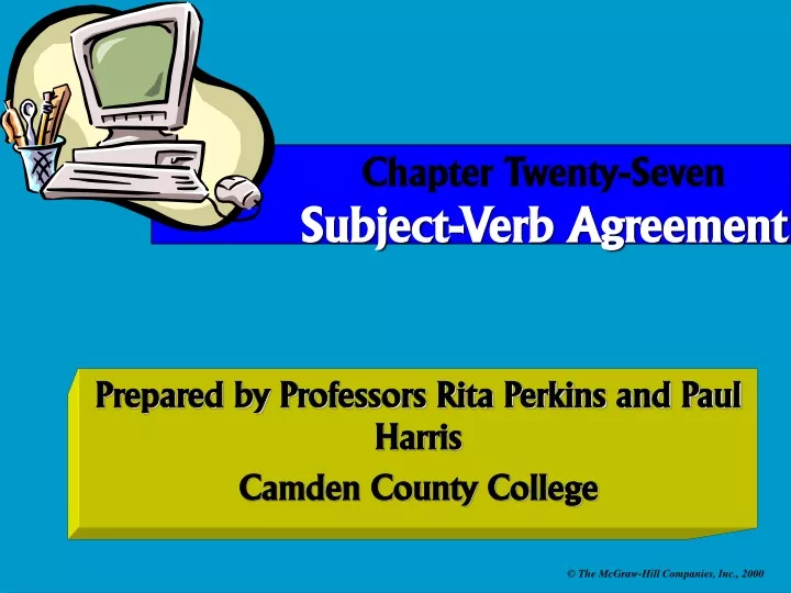 chapter twenty seven subject verb agreement