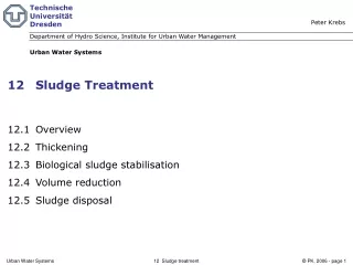 12	Sludge Treatment