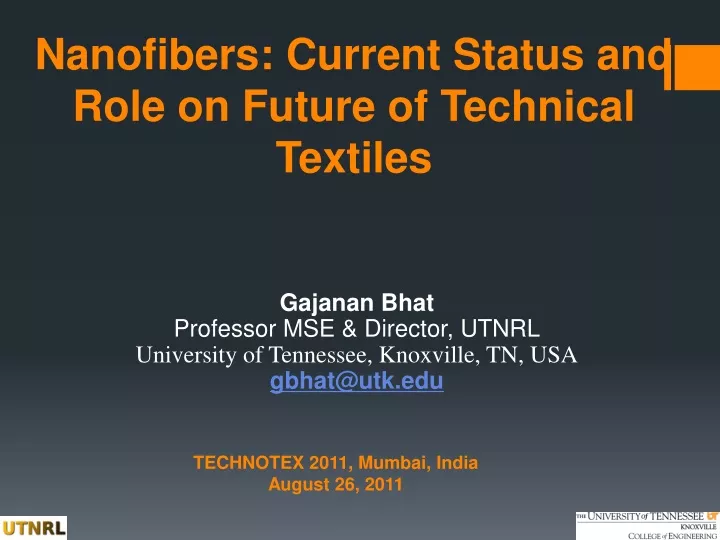 nanofibers current status and role on future of technical textiles