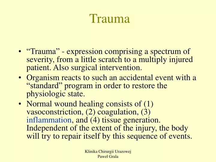 trauma