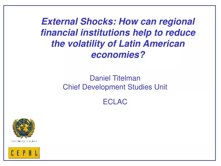 daniel titelman chief development studies unit eclac