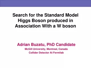 Search for the Standard Model Higgs Boson produced in Association With a W boson