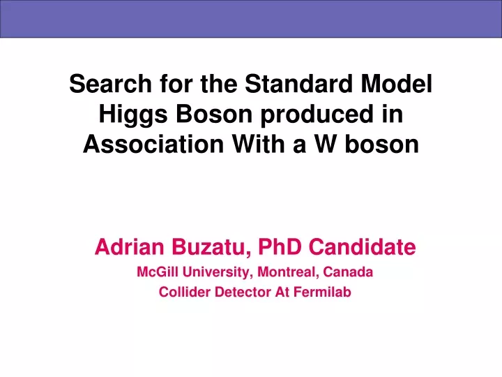search for the standard model higgs boson produced in association with a w boson