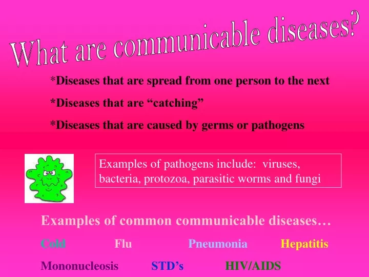 what are communicable diseases