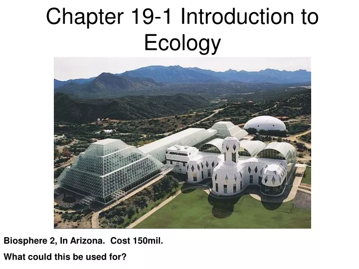 chapter 19 1 introduction to ecology