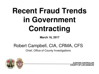 Recent Fraud Trends in Government Contracting