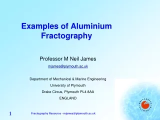 Examples of Aluminium Fractography