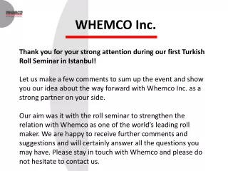 WHEMCO Inc.