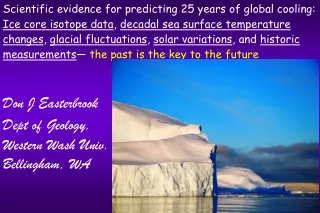 scientific evidence for predicting 25 years