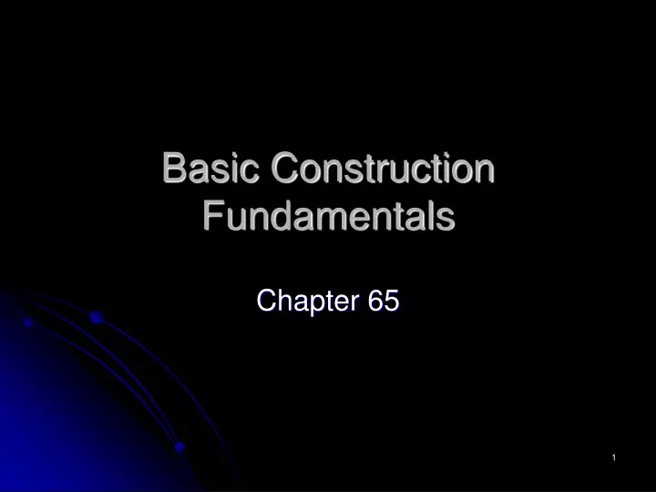 basic construction fundamentals