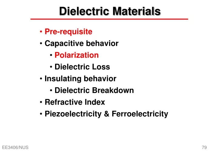 dielectric materials