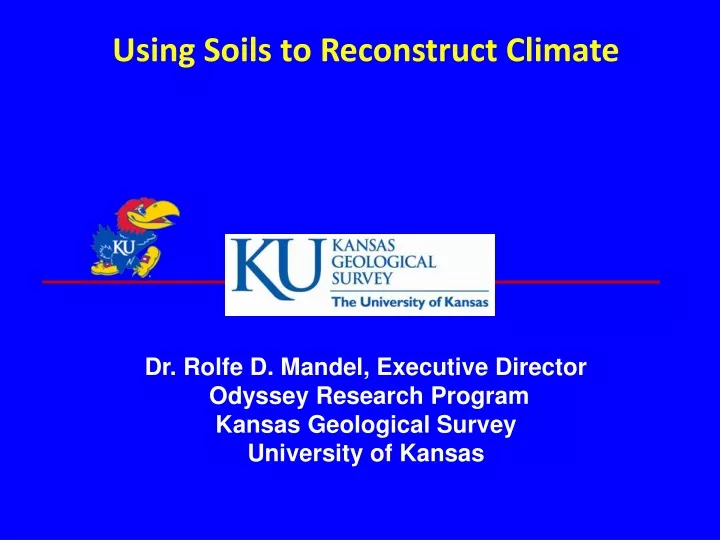 using soils to reconstruct climate