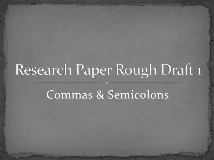 research paper rough draft 1