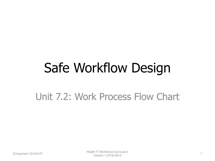 safe workflow design