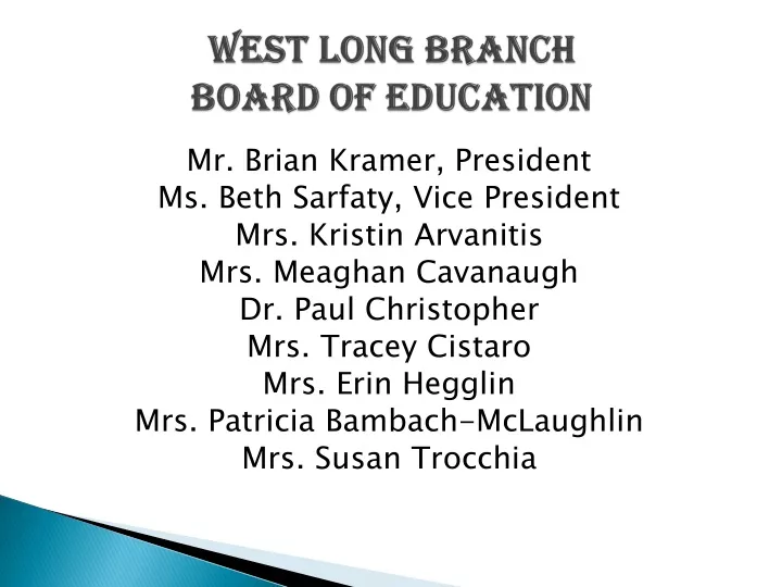 west long branch board of education