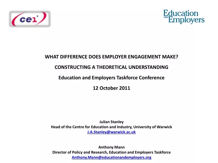 what difference does employer engagement make