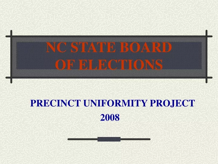nc state board of elections