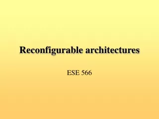 Reconfigurable architectures