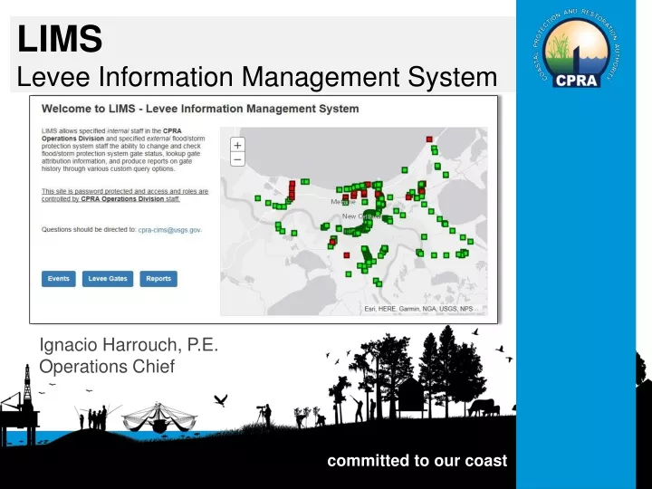lims levee information management system