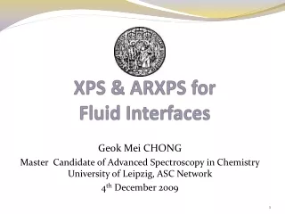 XPS &amp; ARXPS for Fluid Interfaces