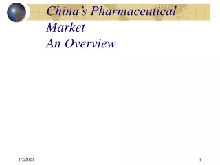 China’s Pharmaceutical Market An Overview