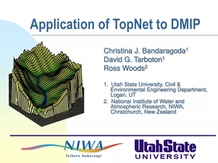 application of topnet to dmip
