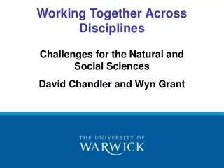 Working Together Across Disciplines