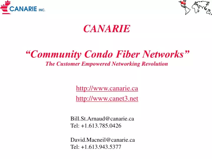 canarie community condo fiber networks the customer empowered networking revolution