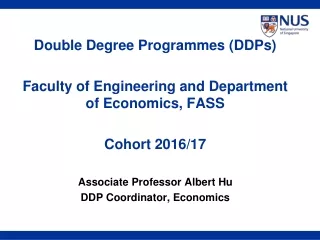 Department of Economics, FASS National University of Singapore