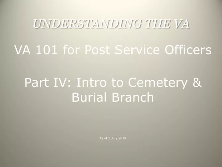 understanding the va