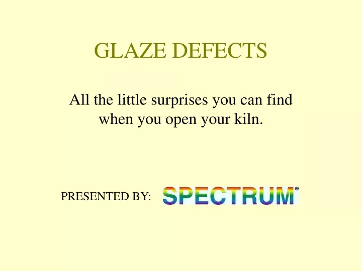 glaze defects