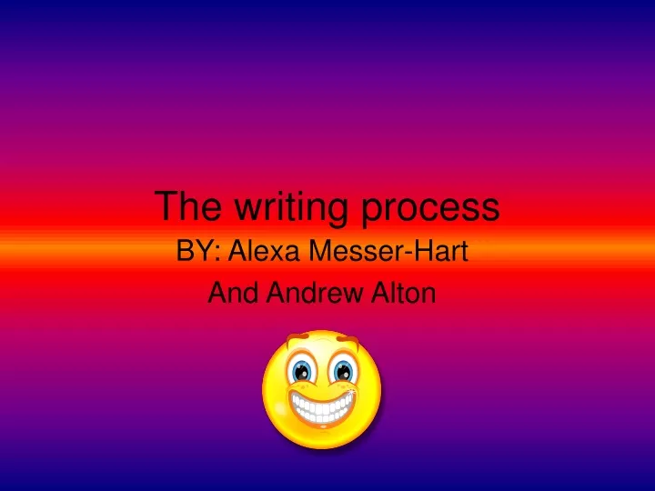 the writing process