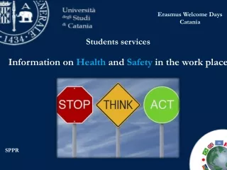 Students services Information on  Health  and  Safety  in the work place SPPR