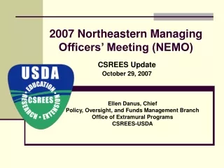 2007 Northeastern Managing Officers’ Meeting (NEMO)