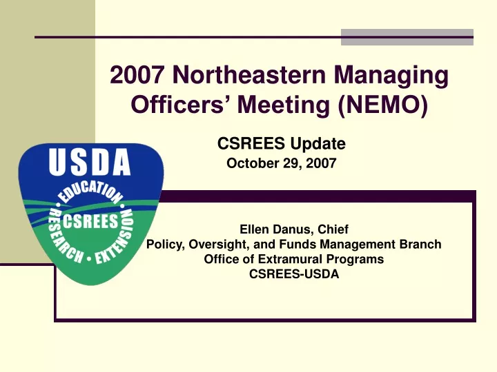 2007 northeastern managing officers meeting nemo