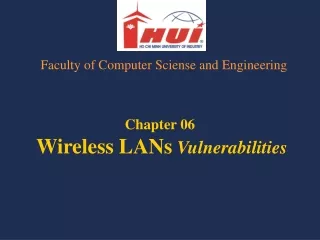 Chapter 06 Wireless LANs  Vulnerabilities