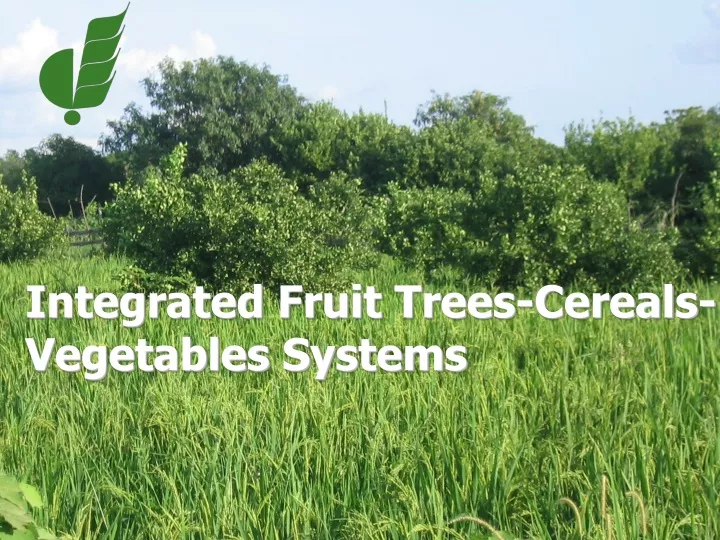 integrated fruit trees cereals vegetables systems