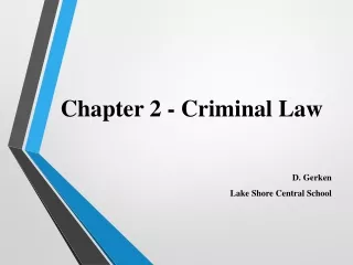 Chapter 2 - Criminal Law