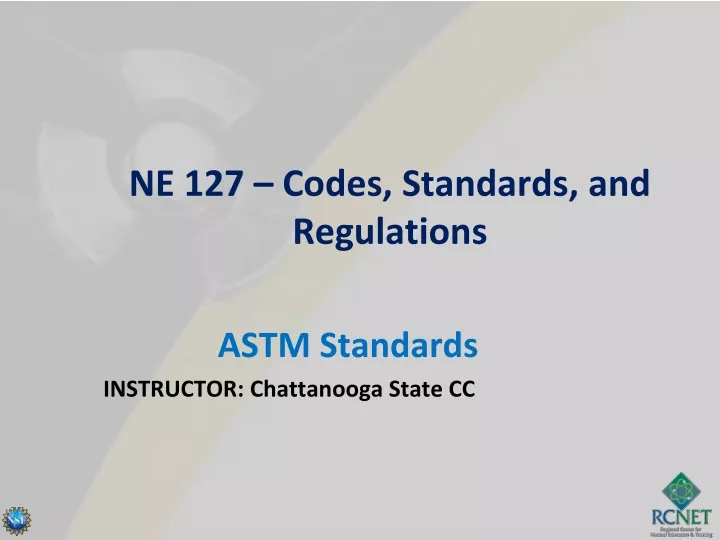 ne 127 codes standards and regulations