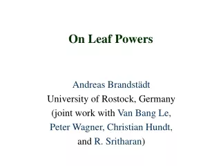 On Leaf Powers