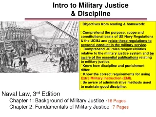 Intro to Military Justice &amp; Discipline