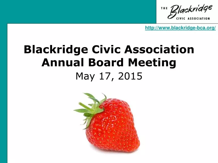 blackridge civic association annual board meeting