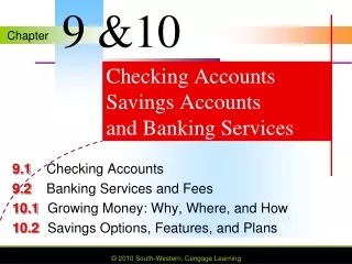 Checking Accounts Savings Accounts  and Banking Services