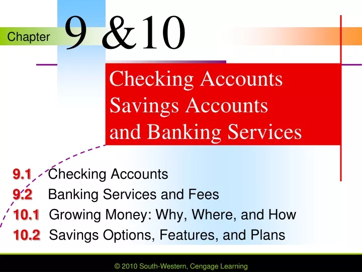 checking accounts savings accounts and banking services